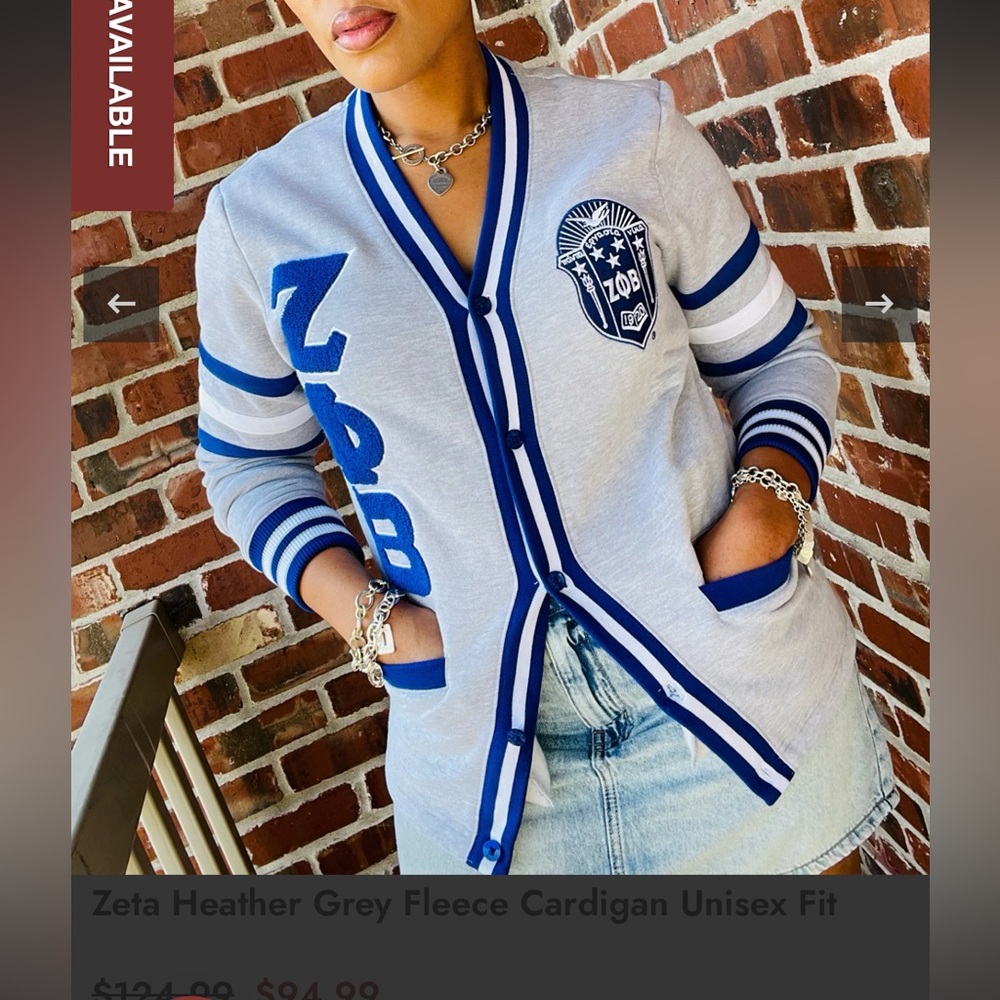 Heather Gray and Blue Varsity Cardian